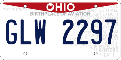 OH license plate GLW2297