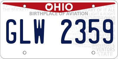 OH license plate GLW2359