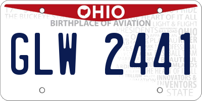 OH license plate GLW2441