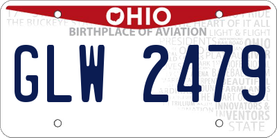 OH license plate GLW2479