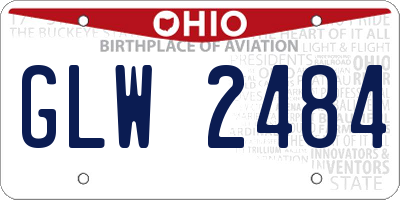 OH license plate GLW2484