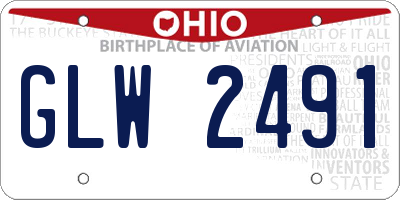 OH license plate GLW2491