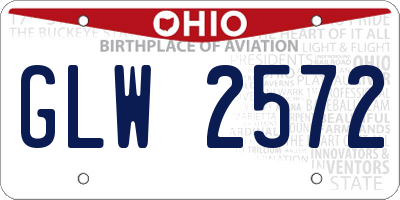 OH license plate GLW2572