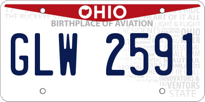 OH license plate GLW2591