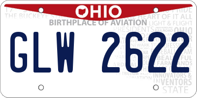 OH license plate GLW2622