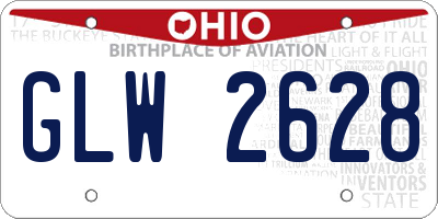 OH license plate GLW2628