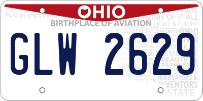 OH license plate GLW2629