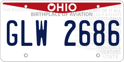 OH license plate GLW2686