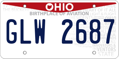 OH license plate GLW2687