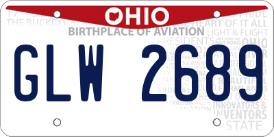 OH license plate GLW2689