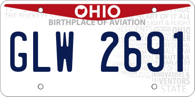 OH license plate GLW2691