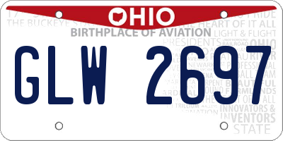 OH license plate GLW2697