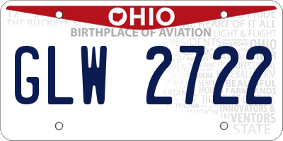 OH license plate GLW2722