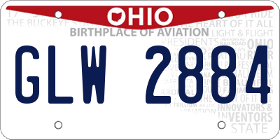 OH license plate GLW2884