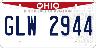 OH license plate GLW2944