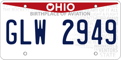 OH license plate GLW2949