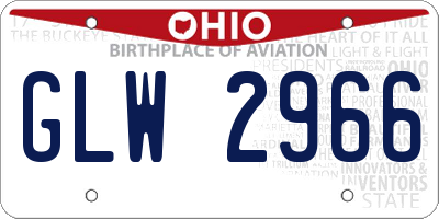 OH license plate GLW2966