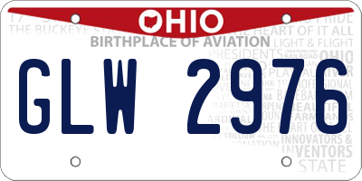 OH license plate GLW2976