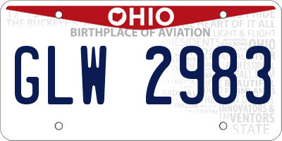 OH license plate GLW2983