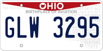 OH license plate GLW3295