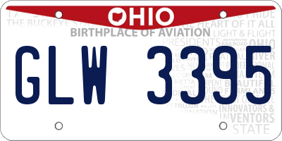 OH license plate GLW3395