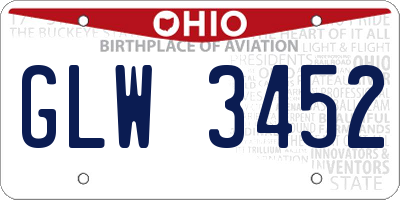 OH license plate GLW3452