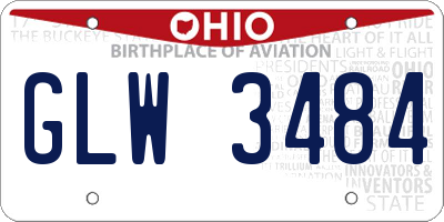 OH license plate GLW3484