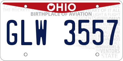 OH license plate GLW3557
