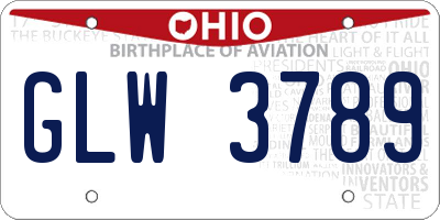 OH license plate GLW3789