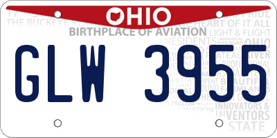 OH license plate GLW3955