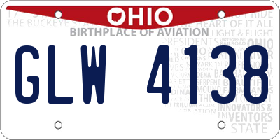 OH license plate GLW4138