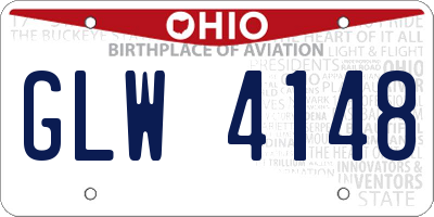 OH license plate GLW4148