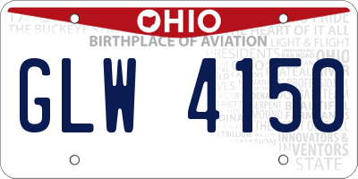OH license plate GLW4150