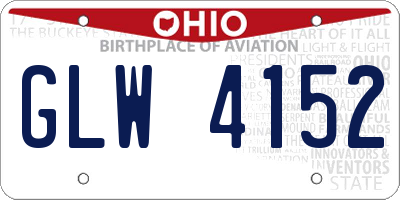 OH license plate GLW4152