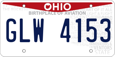 OH license plate GLW4153