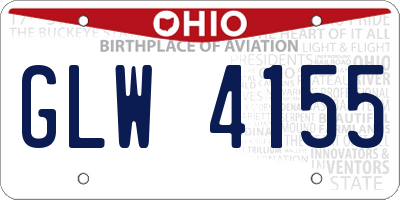 OH license plate GLW4155