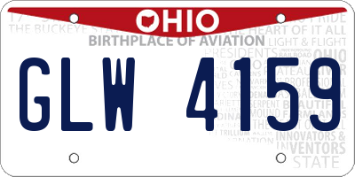 OH license plate GLW4159