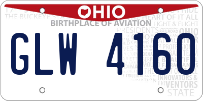 OH license plate GLW4160