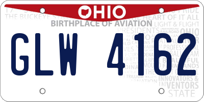OH license plate GLW4162