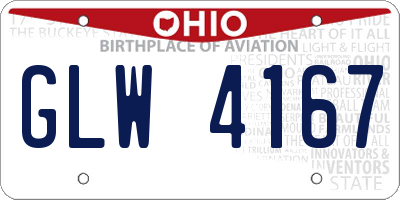 OH license plate GLW4167