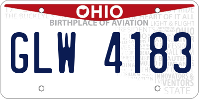 OH license plate GLW4183
