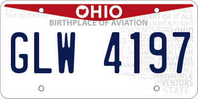 OH license plate GLW4197