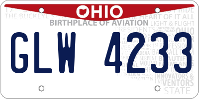OH license plate GLW4233