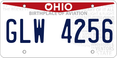 OH license plate GLW4256