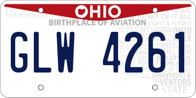 OH license plate GLW4261