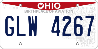 OH license plate GLW4267