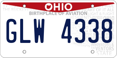 OH license plate GLW4338