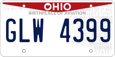 OH license plate GLW4399