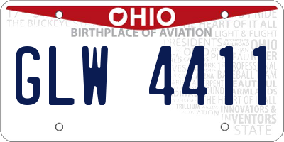 OH license plate GLW4411
