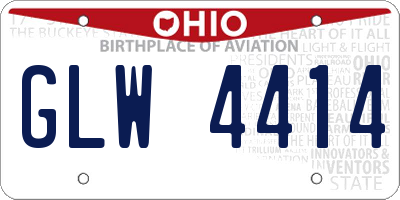 OH license plate GLW4414
